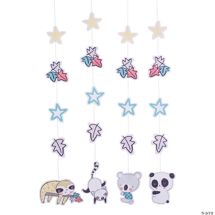 3 Ft. Little Panda & Friends Cutouts Hanging Decorations - 12 Pc. Image