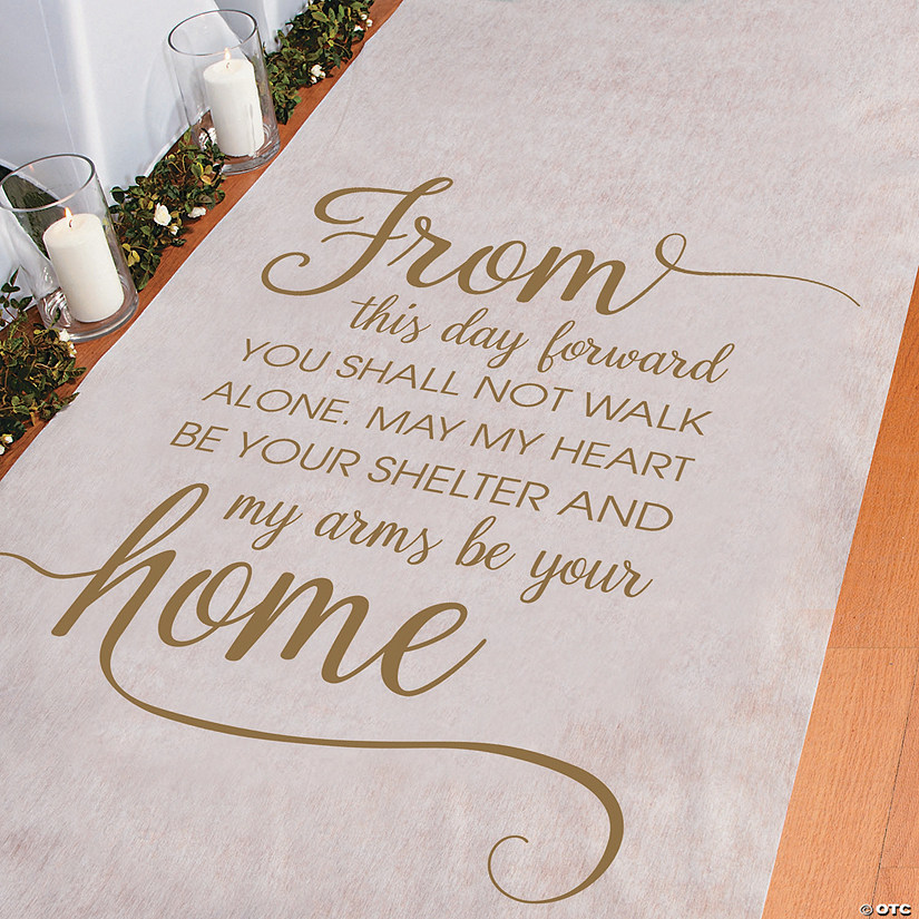 3 ft. x 100 ft. From This Day Forward Polyester Wedding Aisle Runner Image