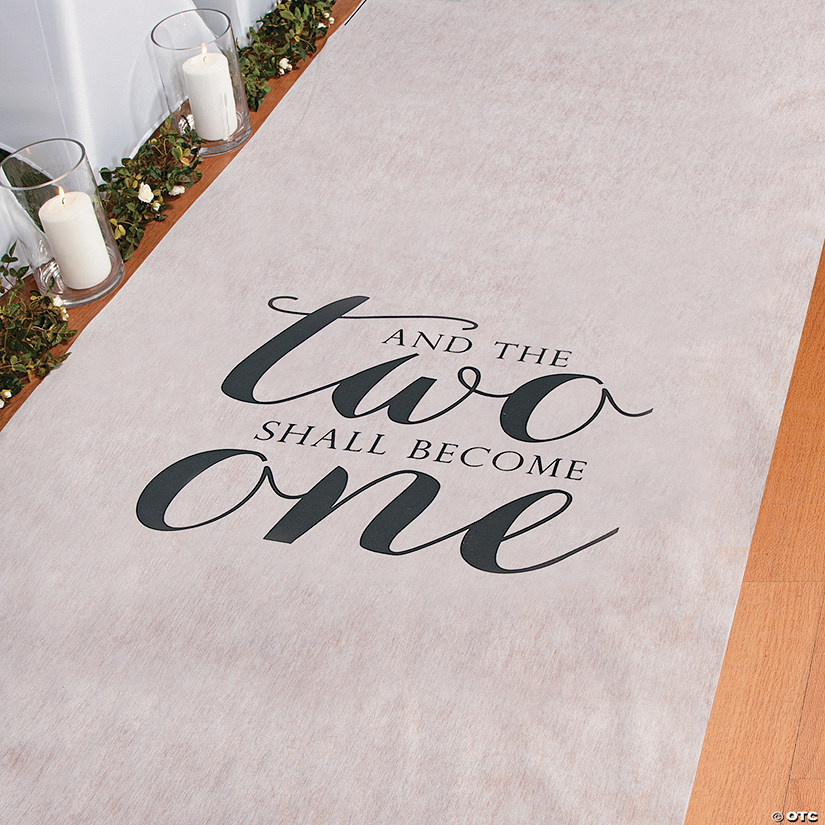 3 ft. x 100 ft. Two Become One Wedding Aisle Runner Image