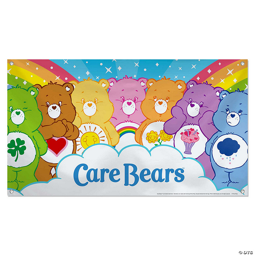 3 ft. x 5 ft. Care Bears&amp;#8482; Party Polyester Backdrop Banner Image