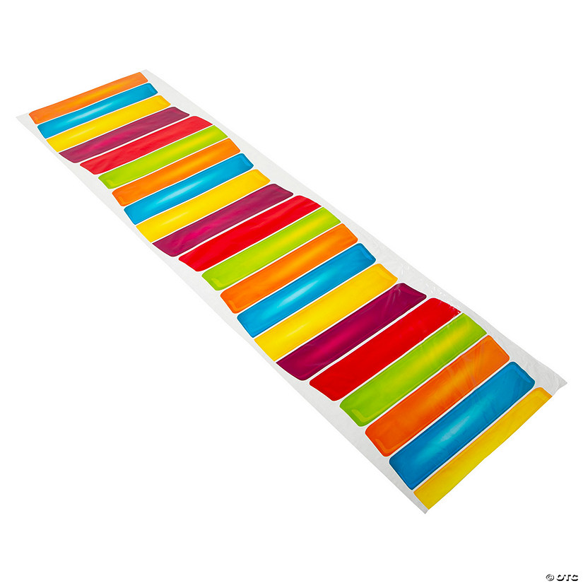 3 Ft. x 50 Ft. Multicolor Striped Plastic Aisle Runner Image