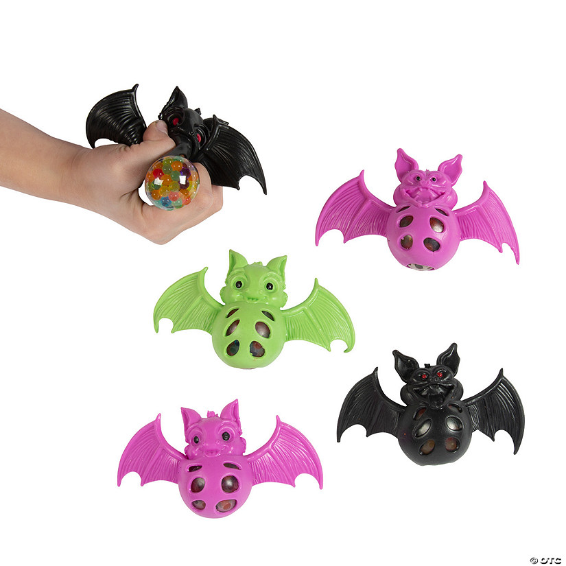 3" Halloween Bat Gel Bead Vinyl Squeeze Toys - 12 Pc. Image