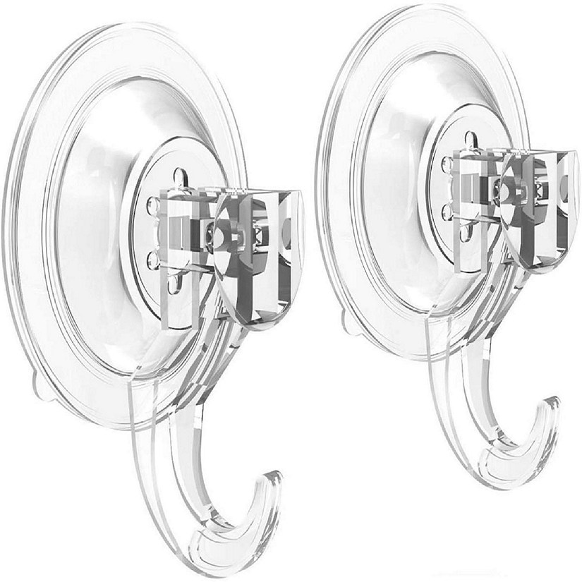 3 in. Clear Suction Cups with Hooks&amp;#44; Pack of 2 Image