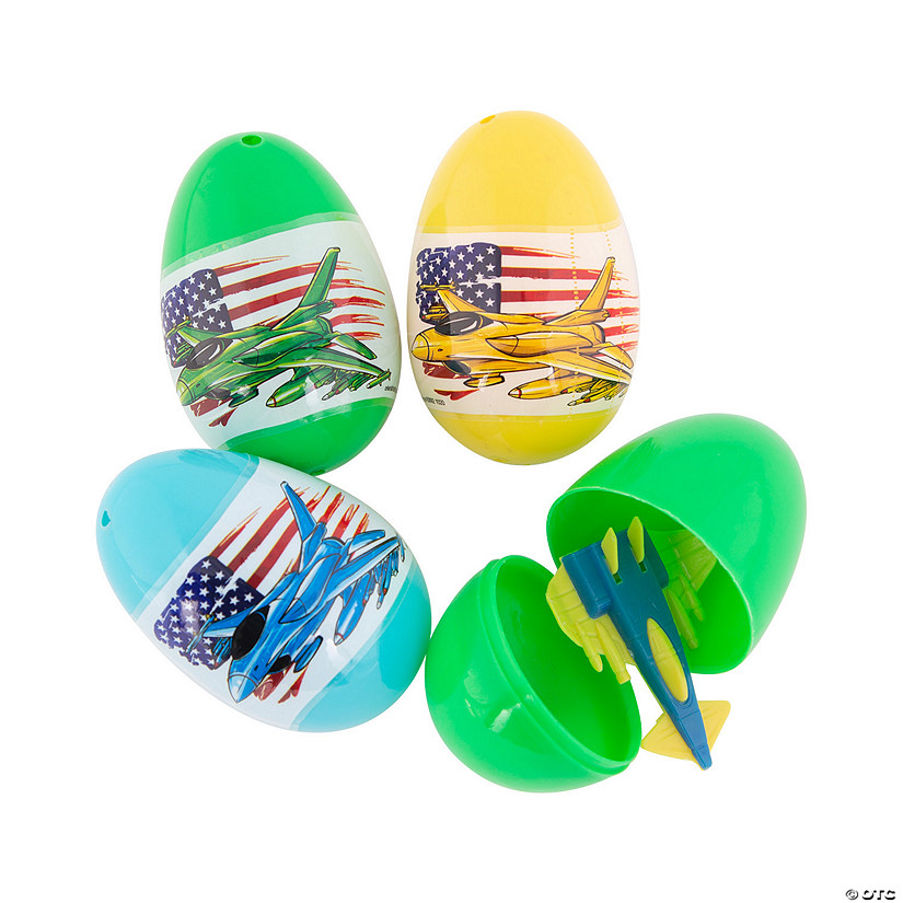 3" Military Toy-Filled Plastic Easter Eggs - 12 Pc. Image