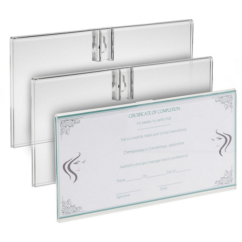 3 Pack Clear Acrylic Business License Frame Holder for Cosmetology and ...