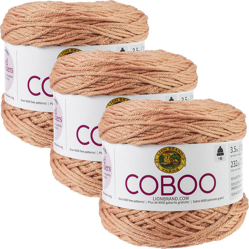(3 Pack) Lion Brand Coboo Yarn - Peach Image