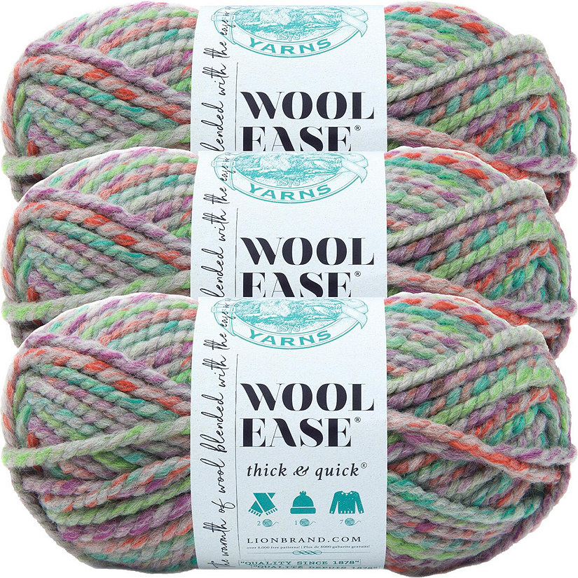 (3 Pack) Lion Brand Wool-Ease Thick &amp; Quick Yarn - Eden Image