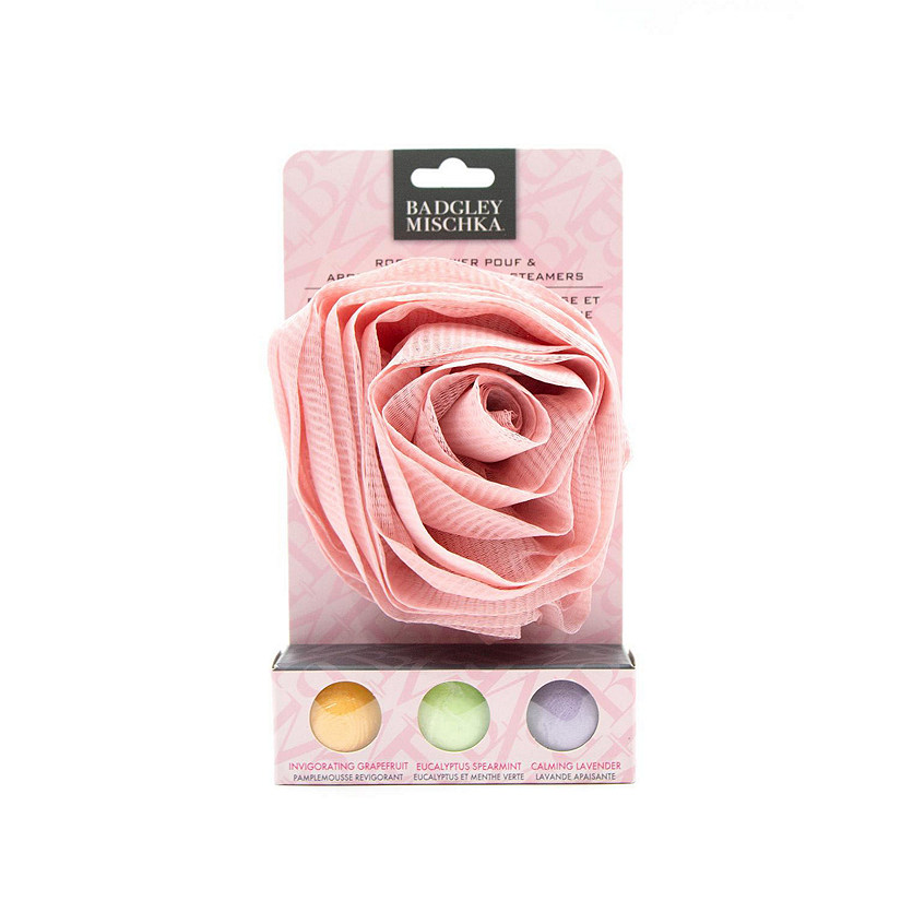 3 Pack Shower Steamers with Rose Pouf Image