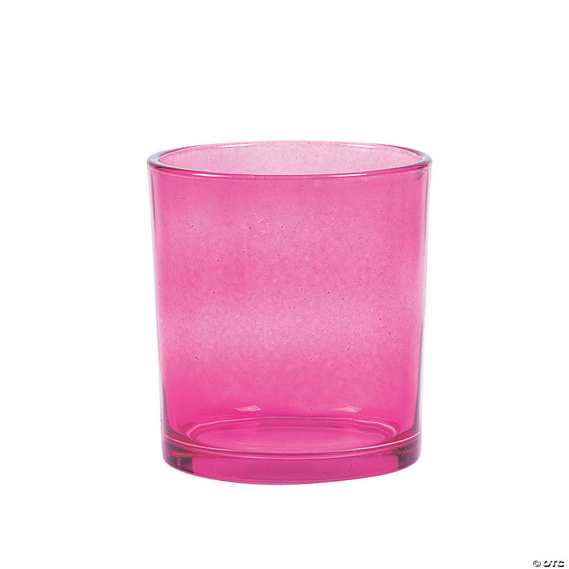 3" Pink Cylinder Vases - 6 Pc. Image