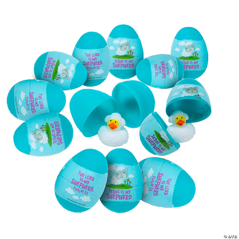 3" Psalm 23 Prize-Filled Plastic Easter Eggs - 12 Pc. Image