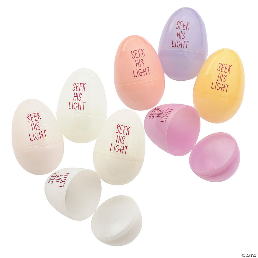 3" Religious UV Light Color-Changing Plastic Easter Eggs - 48 Pc. Image