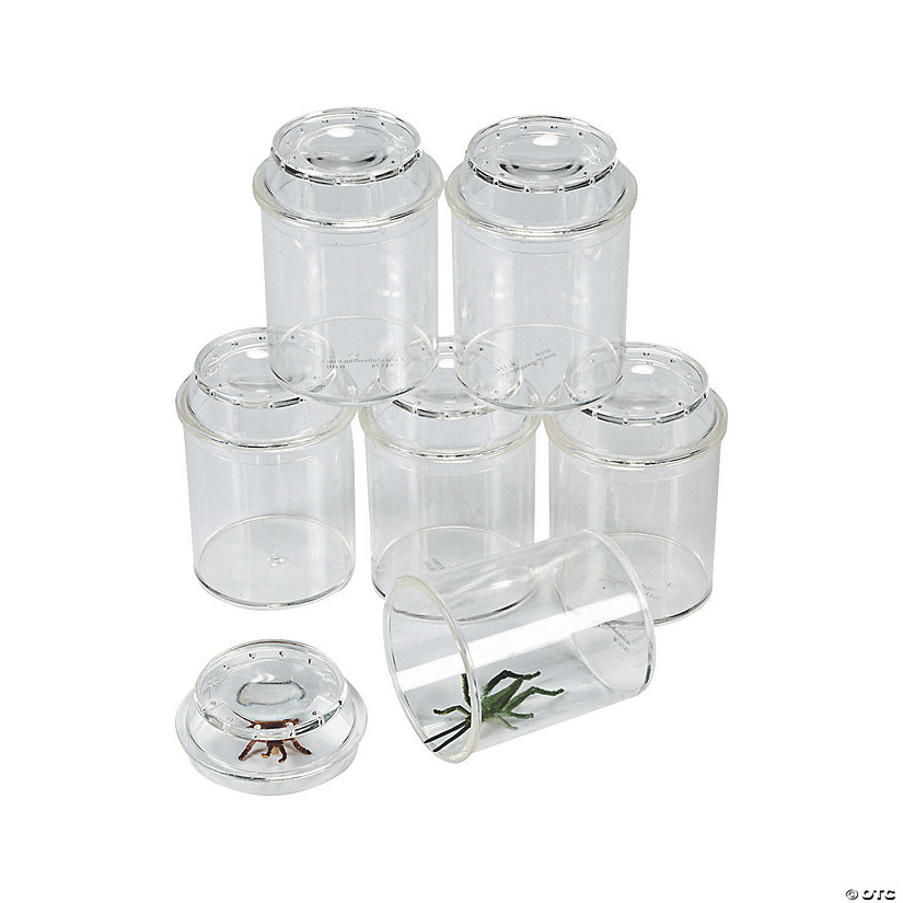 3" See-Through Clear Plastic Bug Catching  Jars - 10 Pc. Image