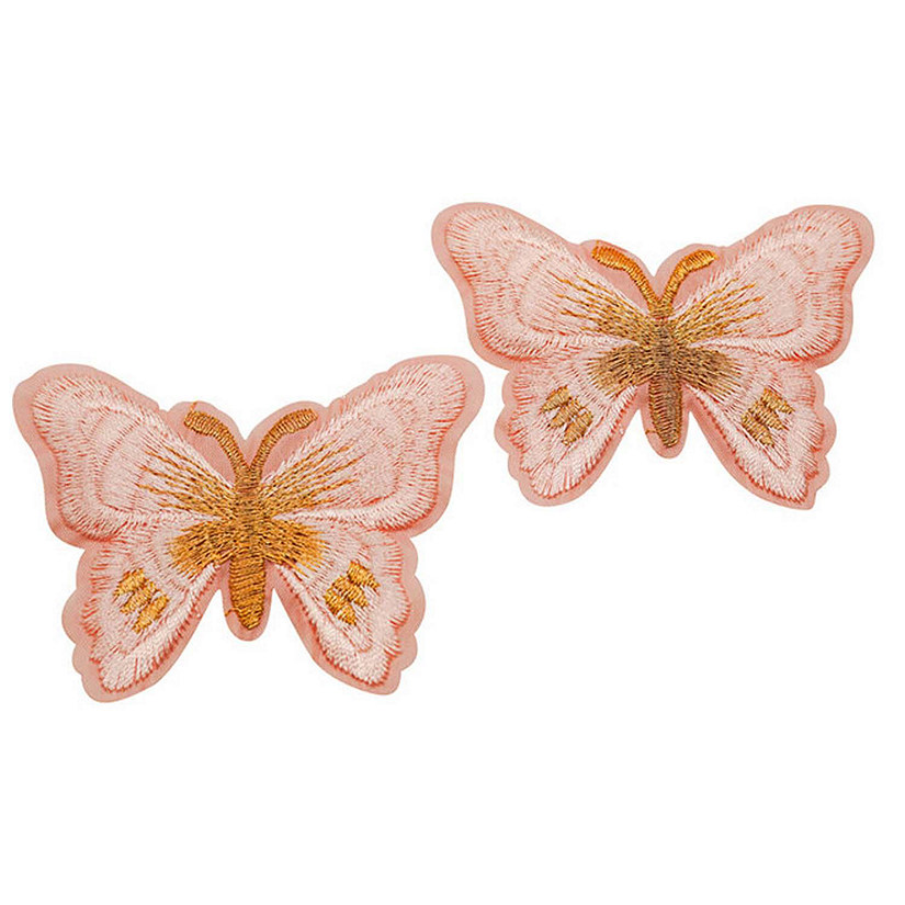 3" x 2 1/4" Blush Gold Butterfly Patch 72 Pack Image
