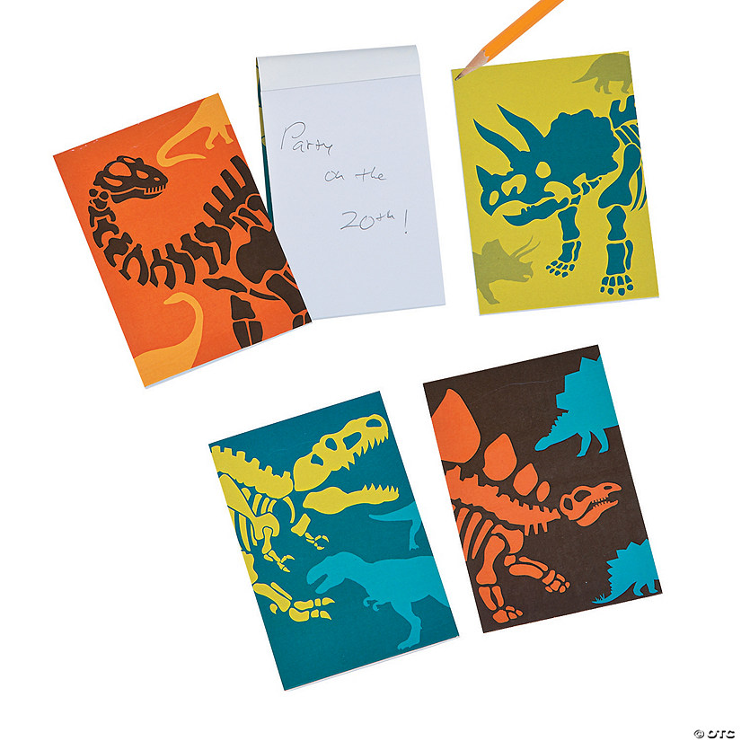 3" x 4 1/4" Dino Dig Multicolor Paper Notepads - 24 Pc. Image