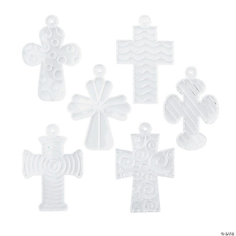 3" x 4 1/4" Religious Cross Suncatchers Craft Activities - 24 Pc. Image