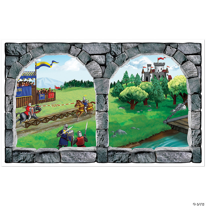 30' Castle Window Plastic Backdrop Image