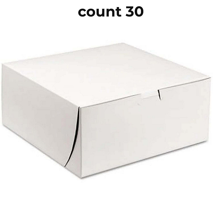 30 COUNT CAKE BOX 8 X8 X4 WHITE Image