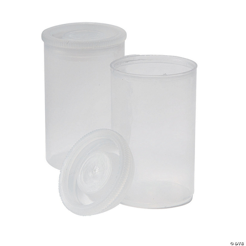 30 ml. 2 1/4" x 1 1/4" Diam. Clear Plastic Film Canisters - 12 Pc. Image