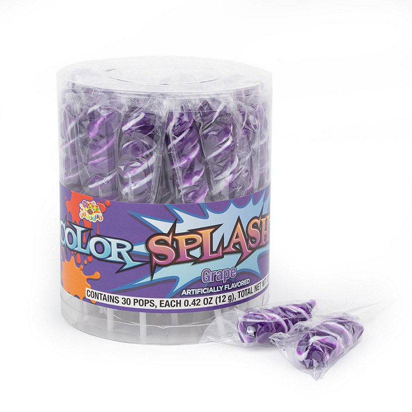 30 Pcs Purple Twisty Pops Lollipops Grape Candy Image