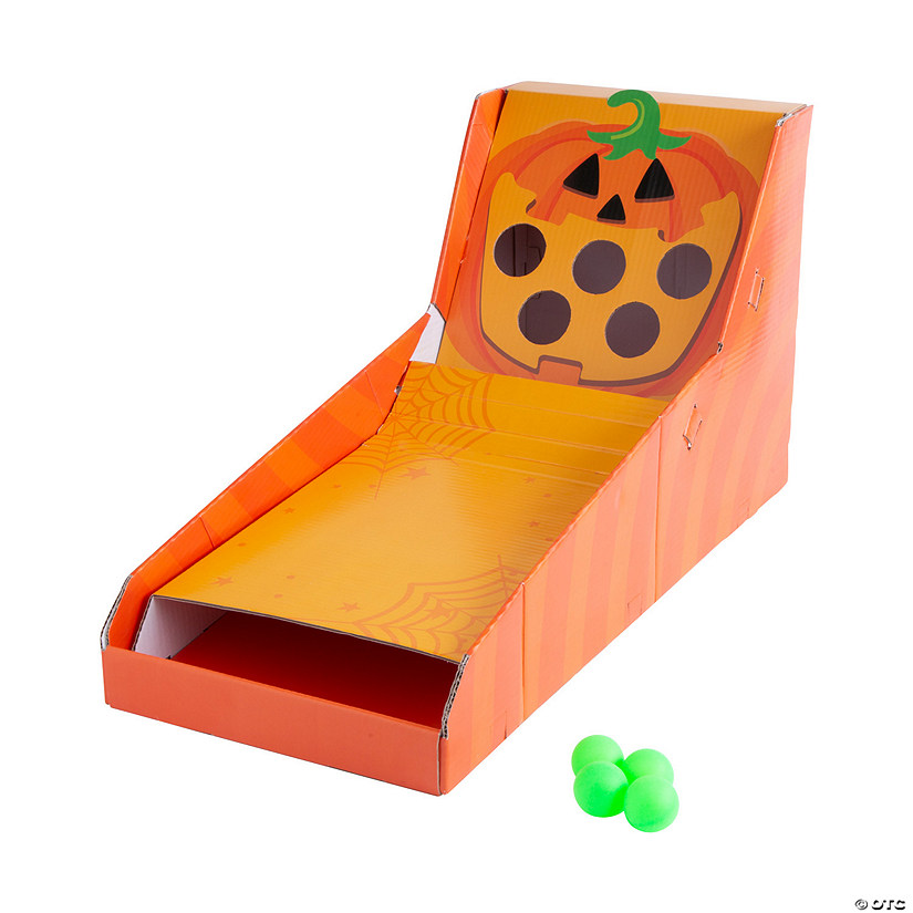30" x 15 1/2" Halloween Jack-O'-Lantern Cardboard Ball Roller Game Image