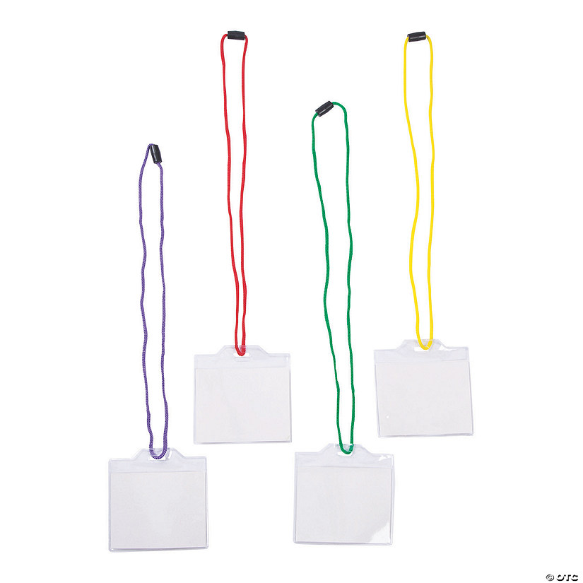 30" x 3 1/2" Bright Colors Badge Holders on Breakaway Cord - 12 Pc. Image