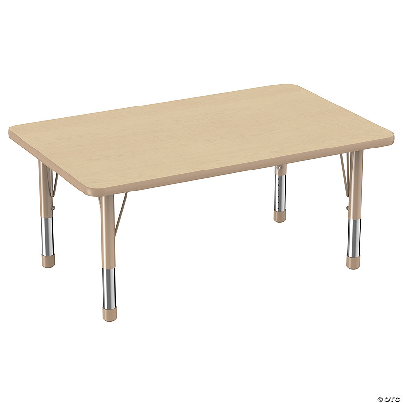 30" x 48" Rectangle T-Mold Activity Table with Adjustable Chunky Legs Image