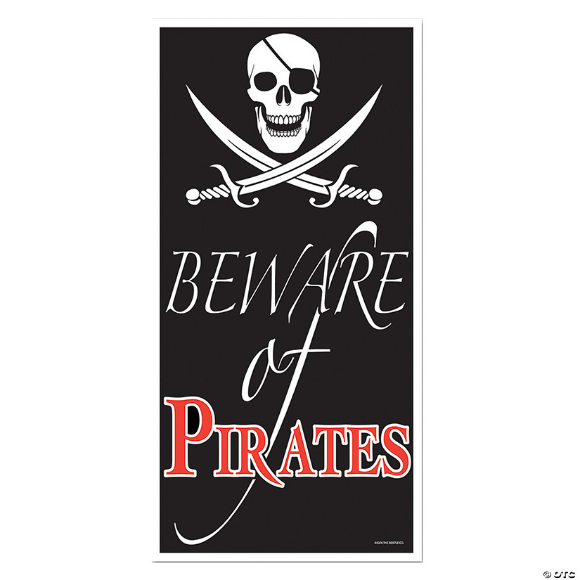 30" x 5 Ft. Beware Of Pirates Door Cover Image