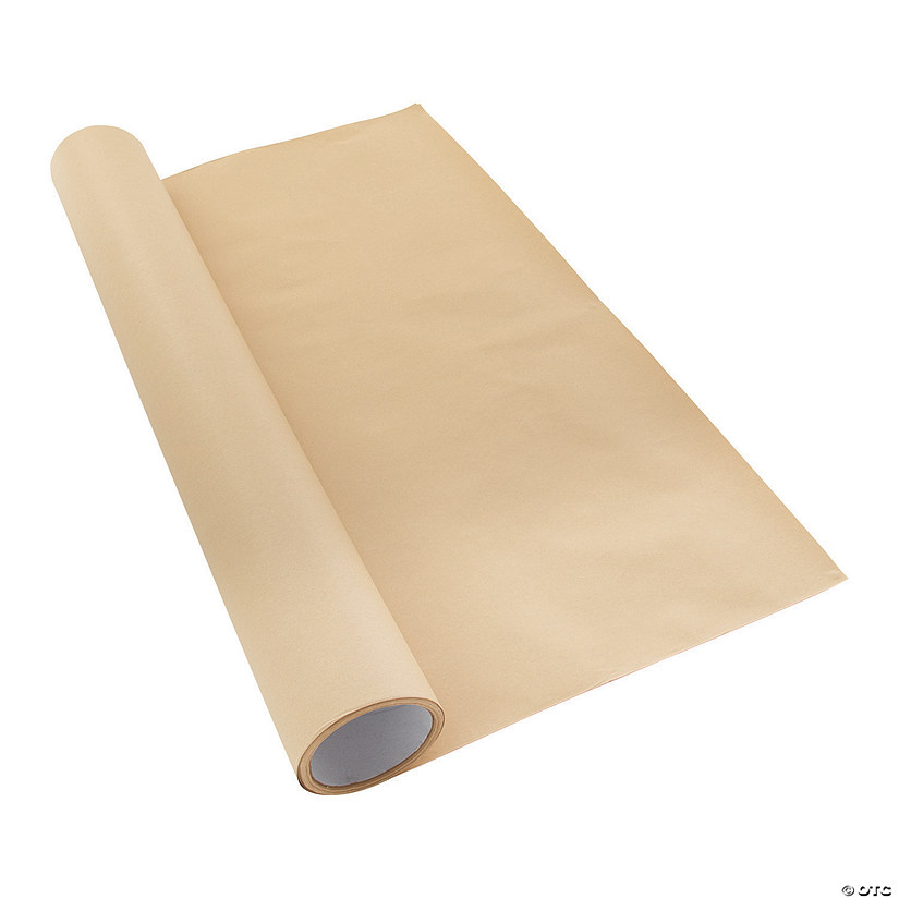 30" x 50 ft. Kraft Paper Tablecloth Roll Image
