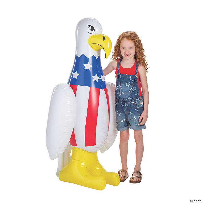30" x 52" Inflatable Large U.S.A Patriotic Vinyl Standing Eagle Image