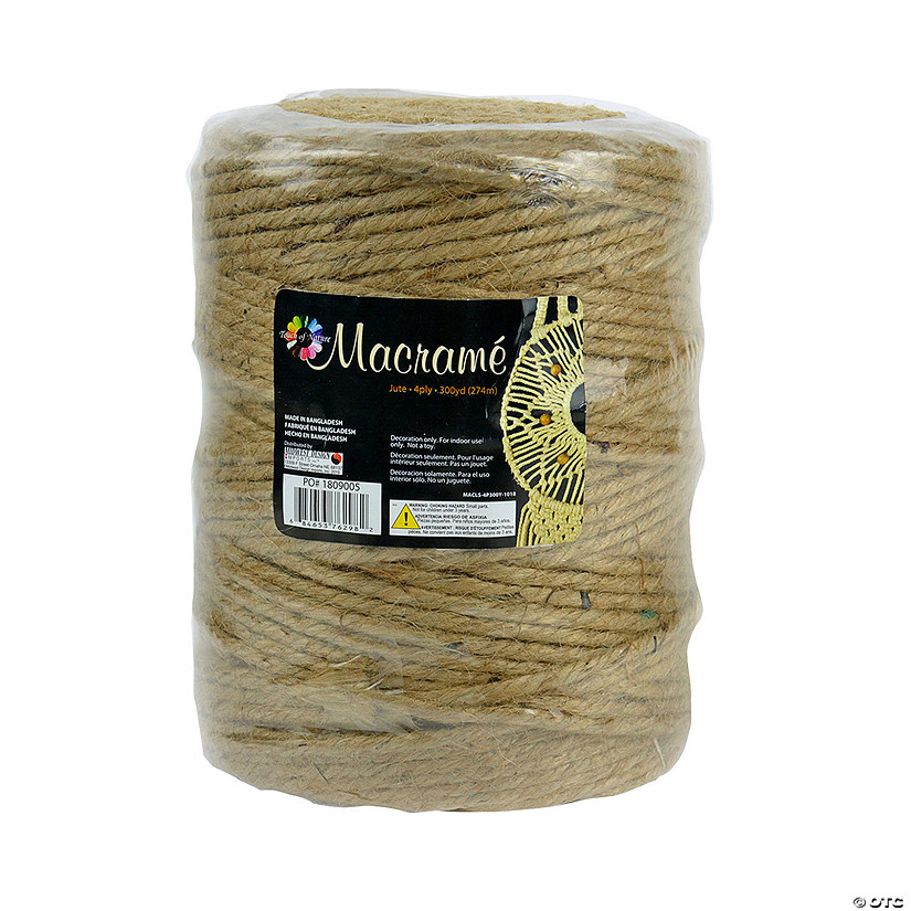 300 Yd. Touch of Nature<sup>&#174;</sup> Macrame 4 Ply Natural Jute Cording Image