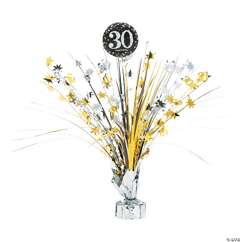 30th Birthday Sparkling Celebration Centerpiece Image