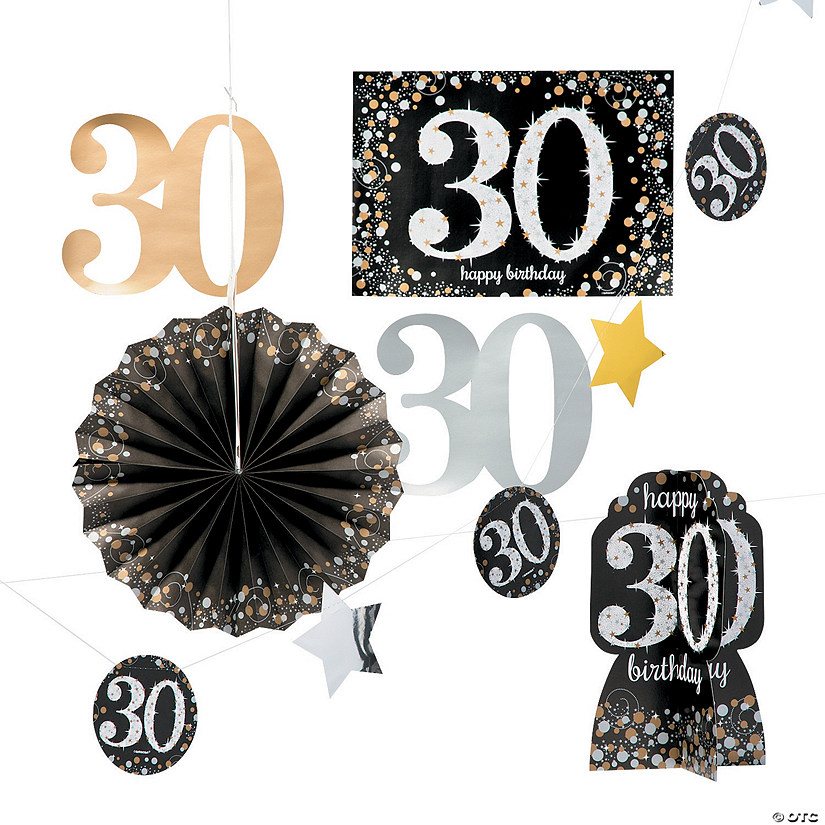 30th Birthday Sparkling Celebration Decorating Kit | Oriental Trading