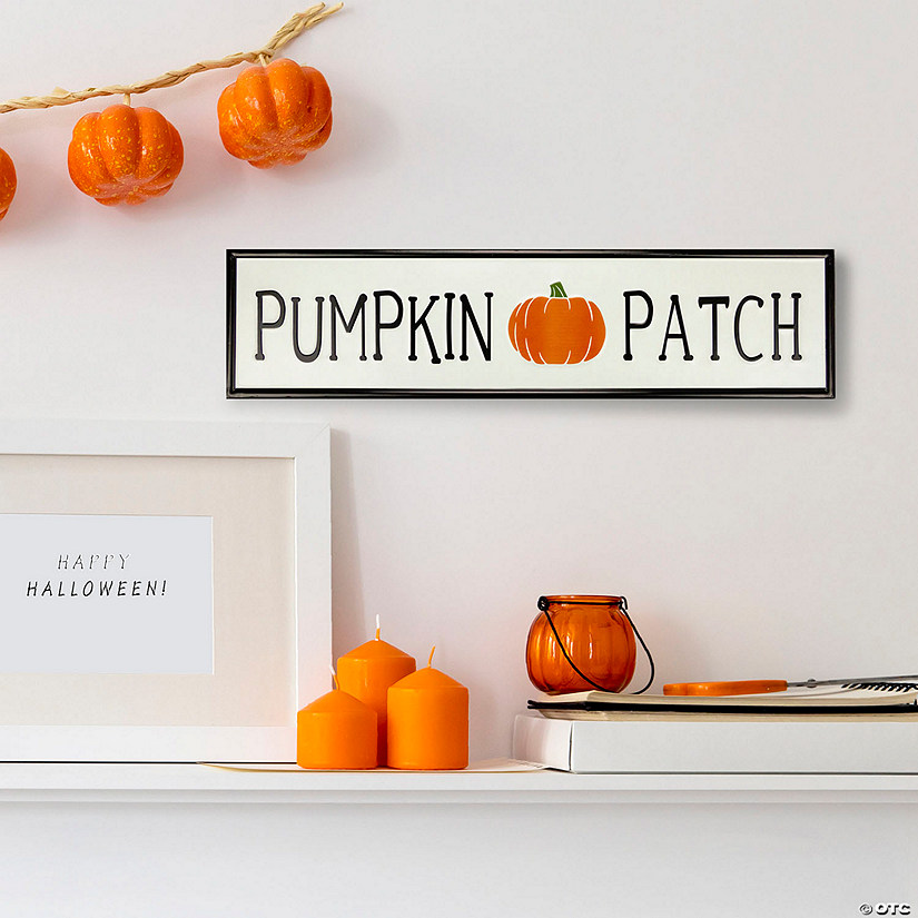 31.5" Metal Pumpkin Patch Fall Harvest Sign Image