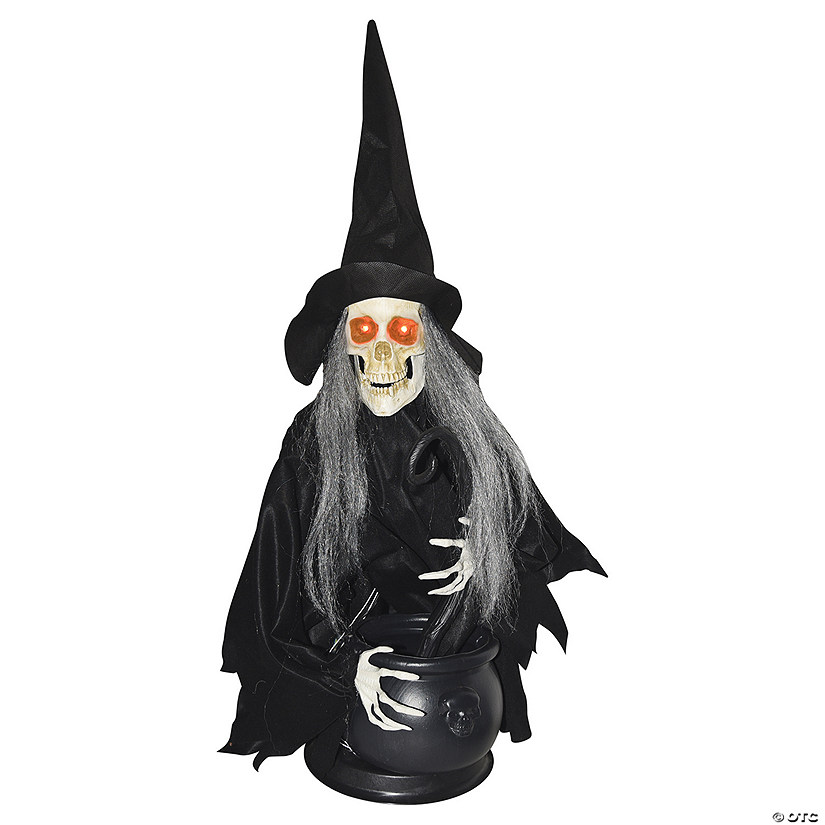 31" Animated Witch with Cauldron Halloween Decoration | Oriental Trading