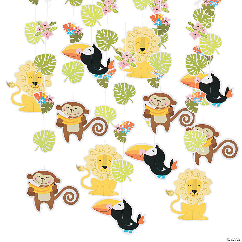 32" Jungle Hanging Decor 12 Pc.