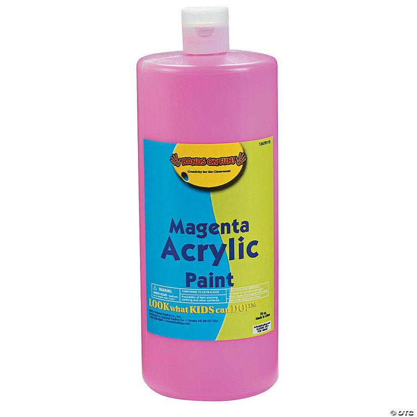 32oz. Washable Magenta Acrylic Paint Oriental Trading