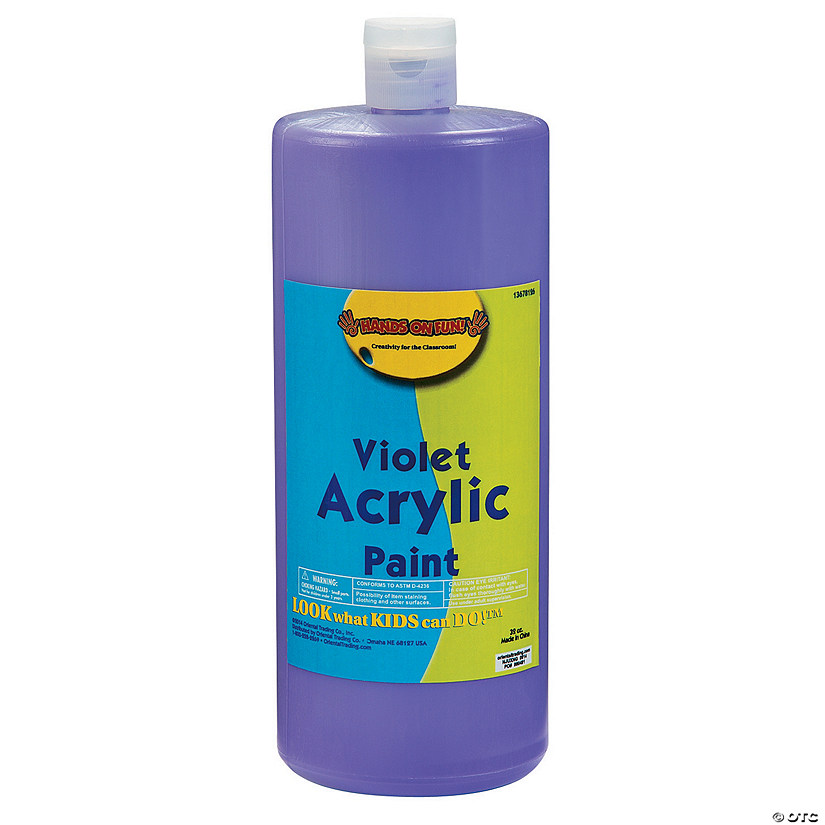 32oz. Washable Violet Acrylic Paint Oriental Trading