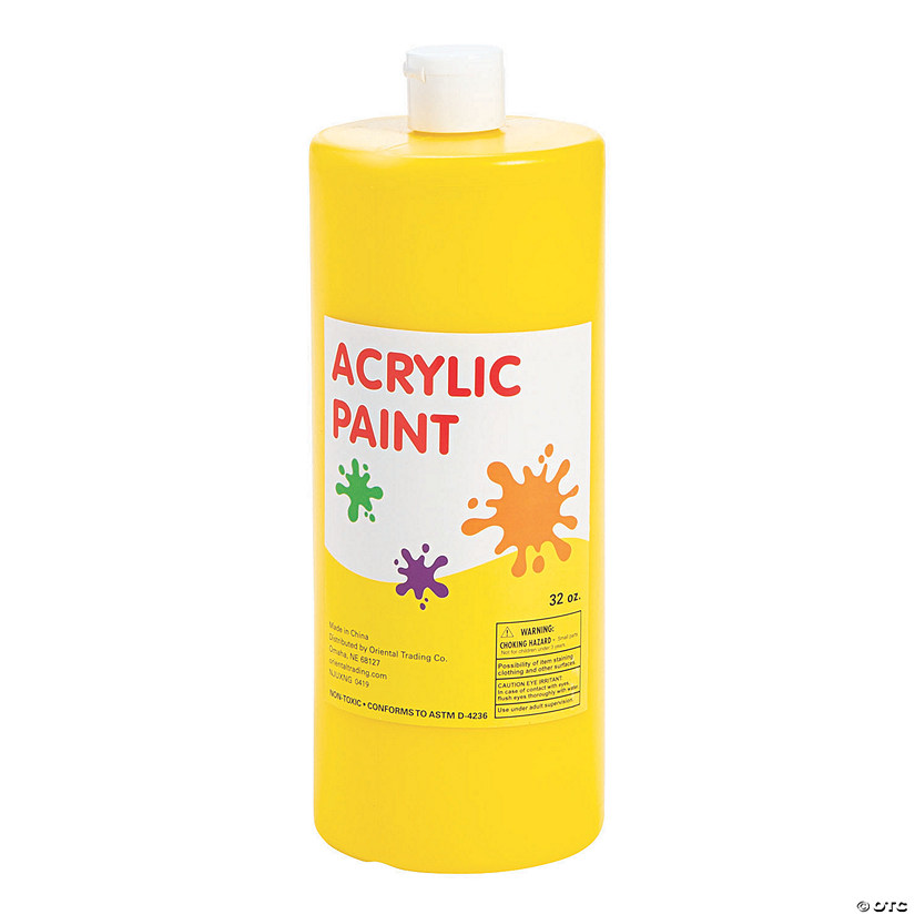 32-oz. Washable Yellow Acrylic Paint Image