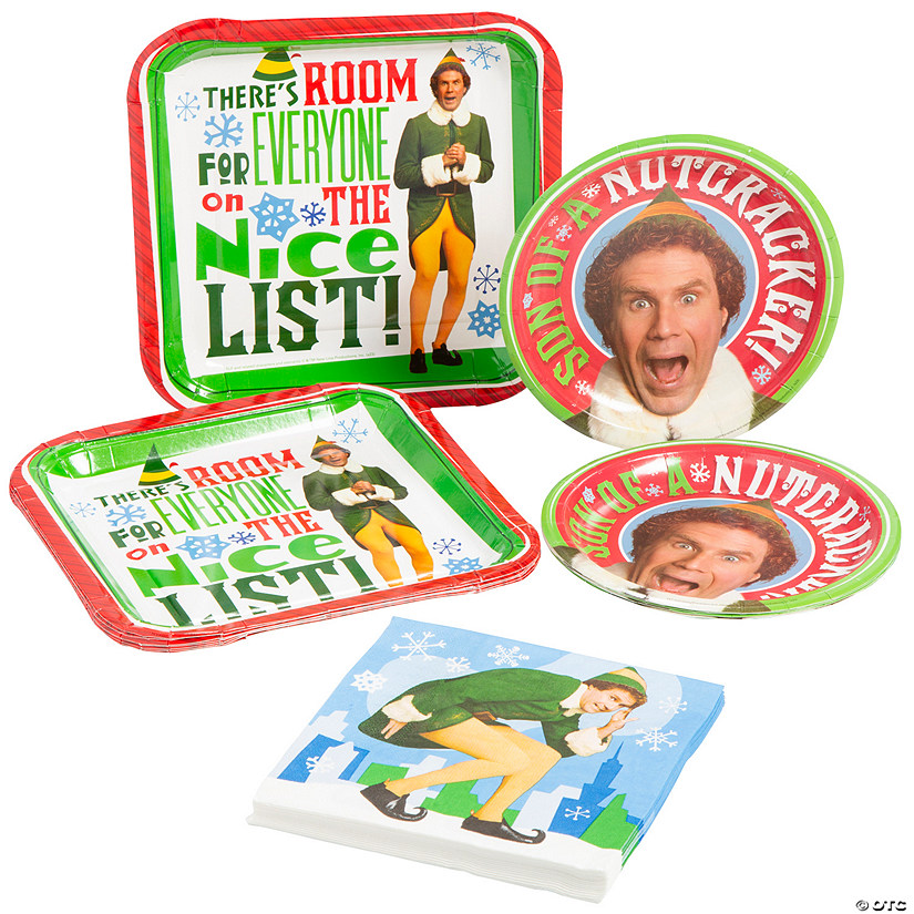32 Pc. Buddy the Elf&amp;#8482; Disposable Tableware Kit for 8 Guests Image