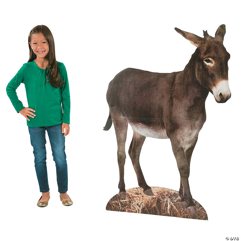 33 1/2" x 4 Ft. 1 1/2" Nativity Donkey Cardboard Cutout Stand-Up Image