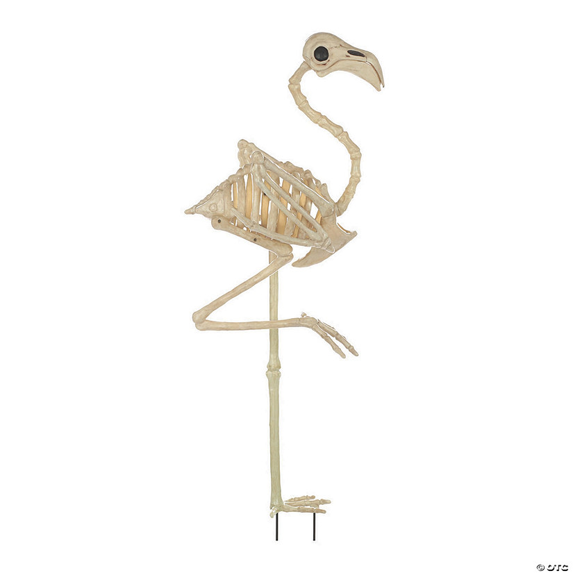 33 3/4" Flamingo Plastic Skeleton Halloween Decoration Image