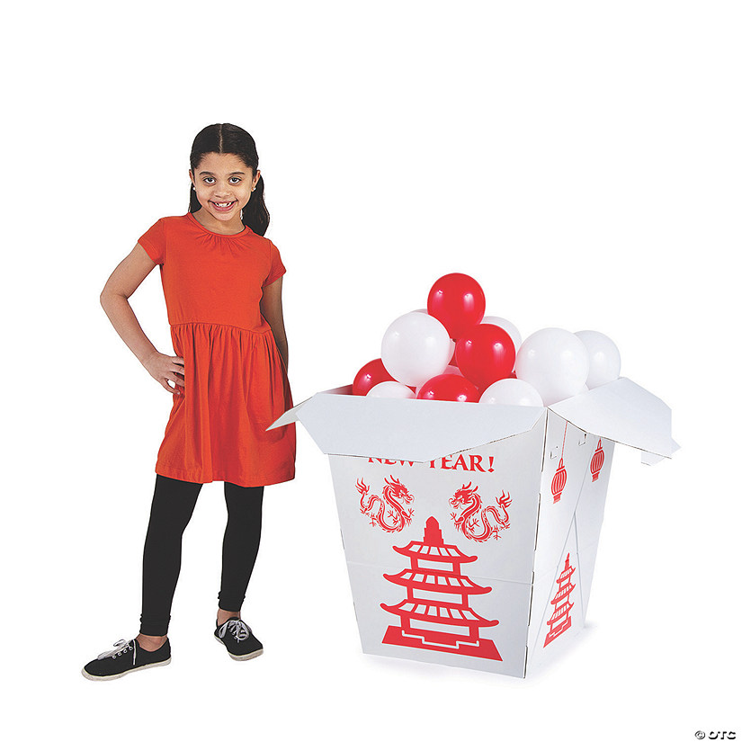 33" 3D Chinese New Year Takeout Box Cardboard Stand-Up Image