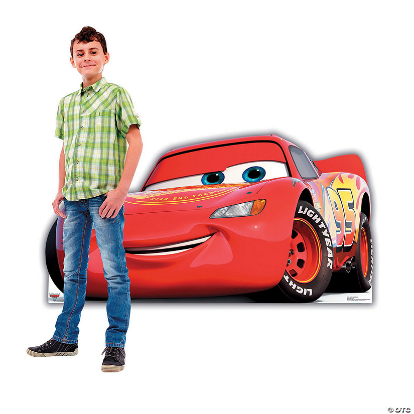 33" Disney Pixar's Cars 3 Lightning McQueen Life-Size Cardboard Cutout Stand-Up Image