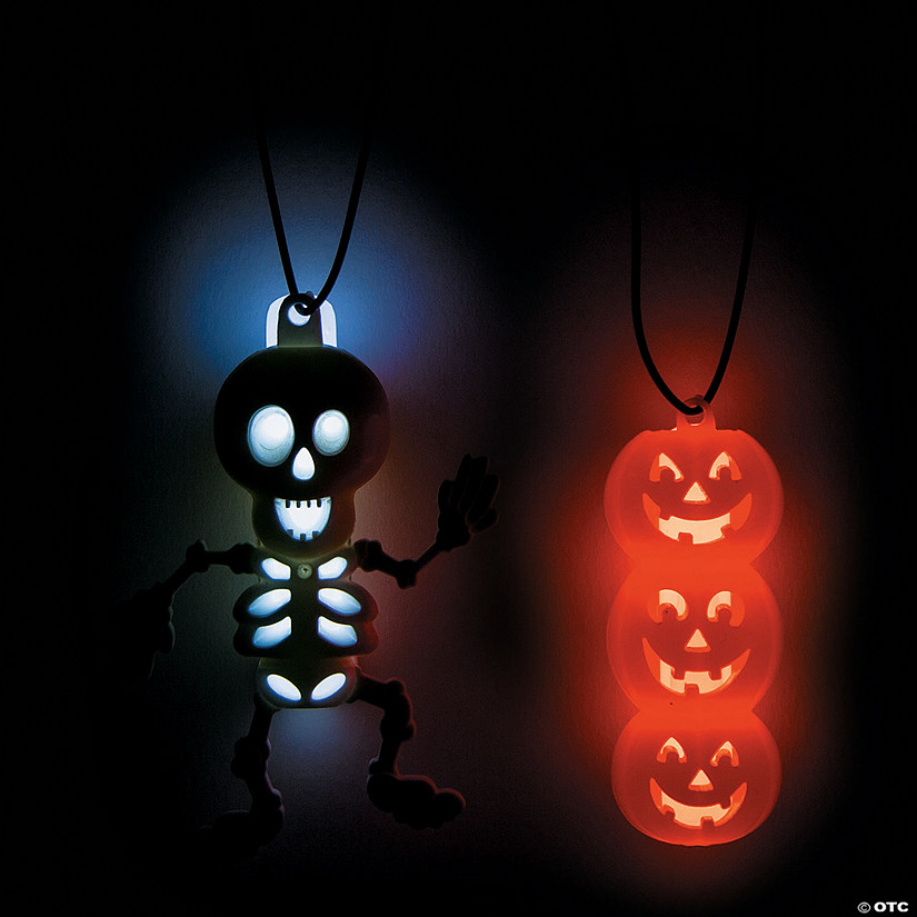 33" Halloween Character Glow Stick Plastic Charm Necklaces - 12 Pc. Image