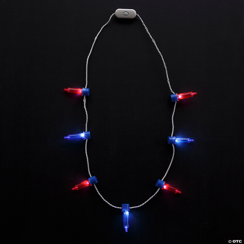 34" Patriotic Light String Light-Up Necklaces - 6 Pc. Image