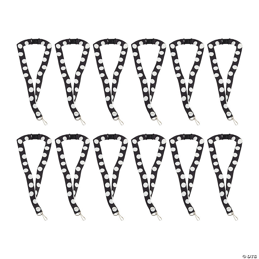 34" Volleyball Pattern Polyester Breakaway Lanyards &amp;#8211; 12 Pc.     Image