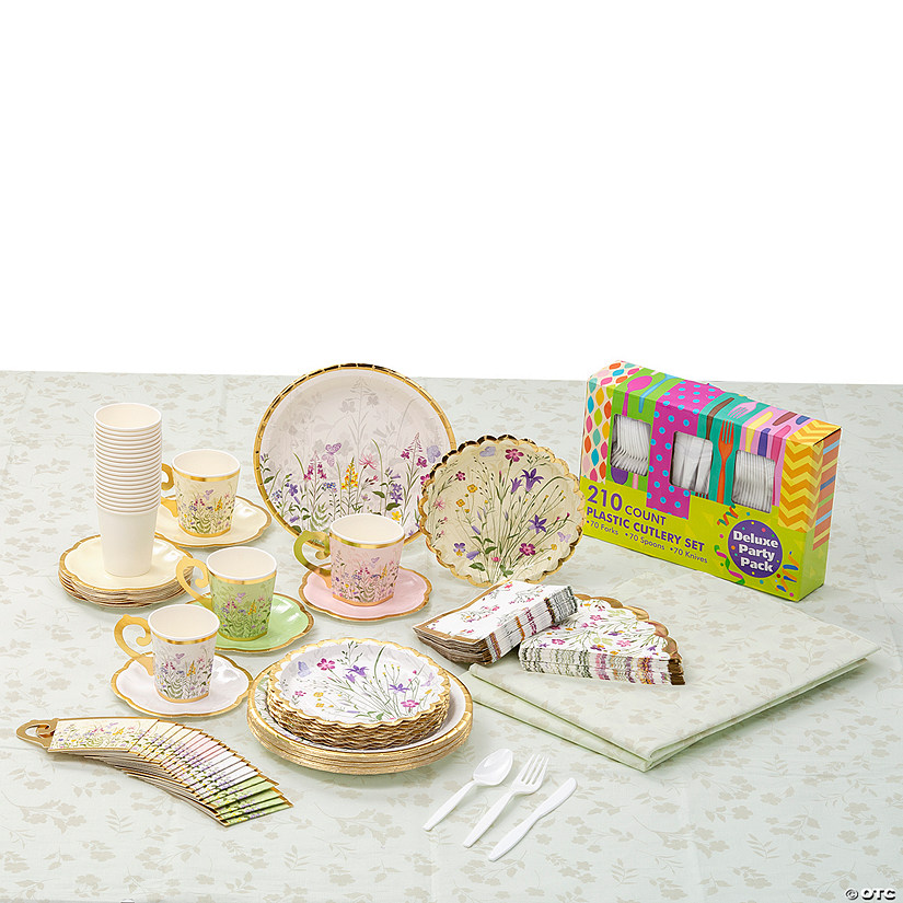 349 Pc. Cottagecore Tableware Kit for 24 Guests Image