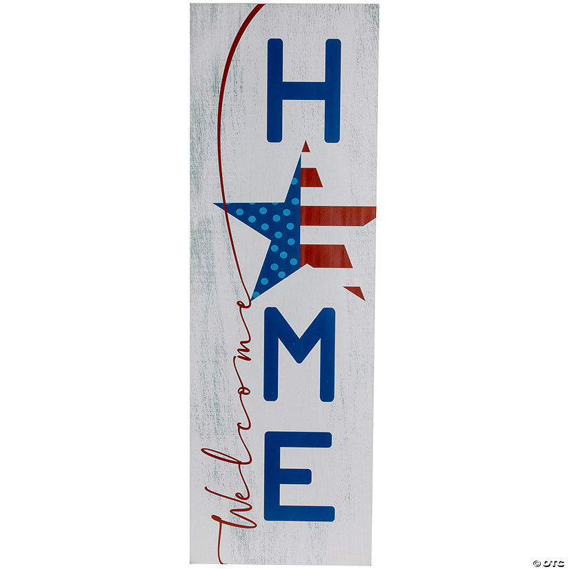 35.75" Welcome Home Americana Wooden Wall Sign Image