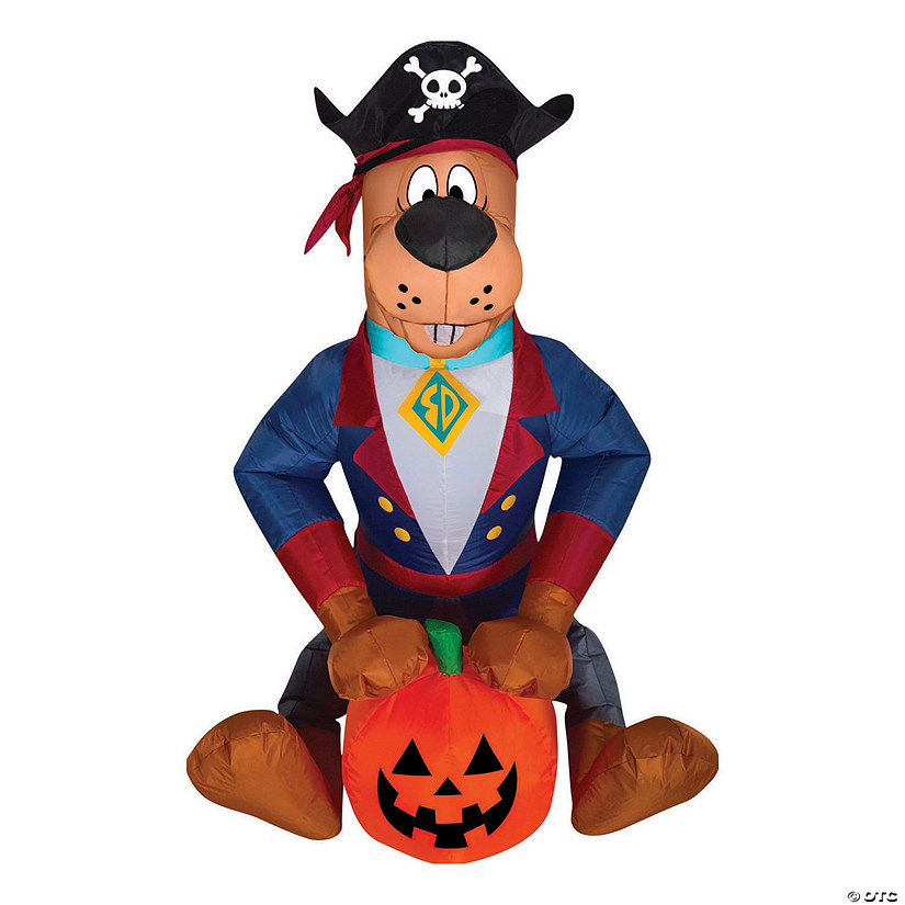 35" Small Blow Up Inflatable Scooby Doo Pirate Halloween Decoration Image