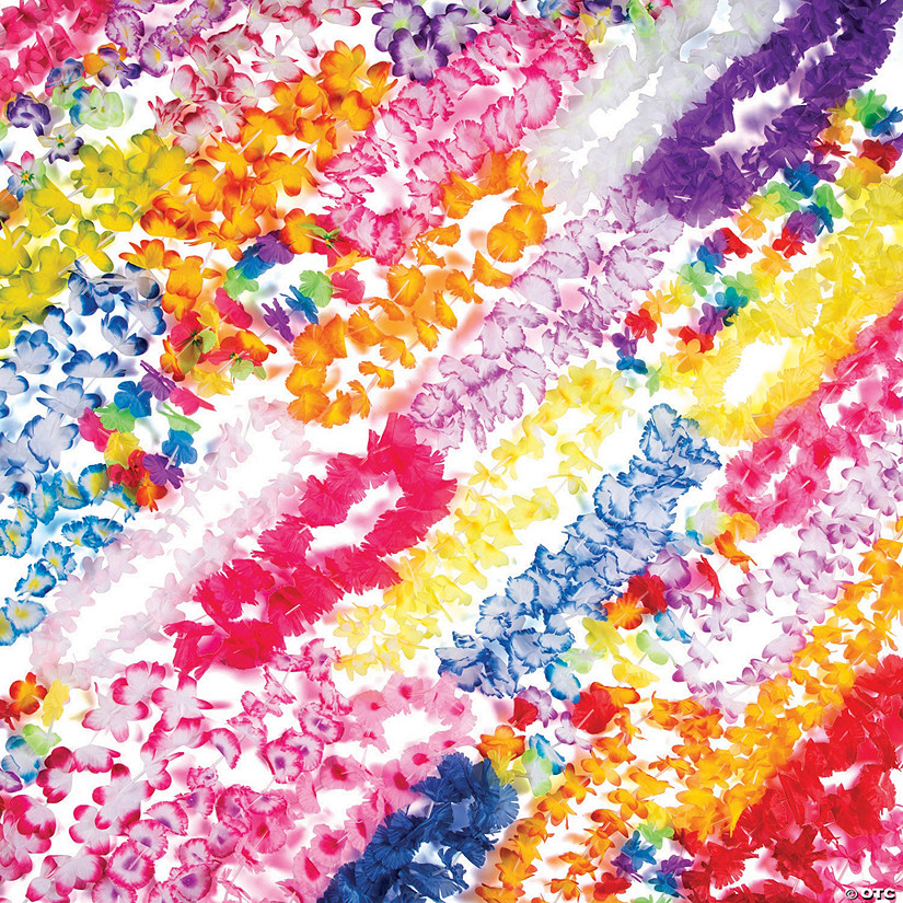 36" - 42" Super Mega Bulk 500 Pc. Polyester Lei Assortment Image